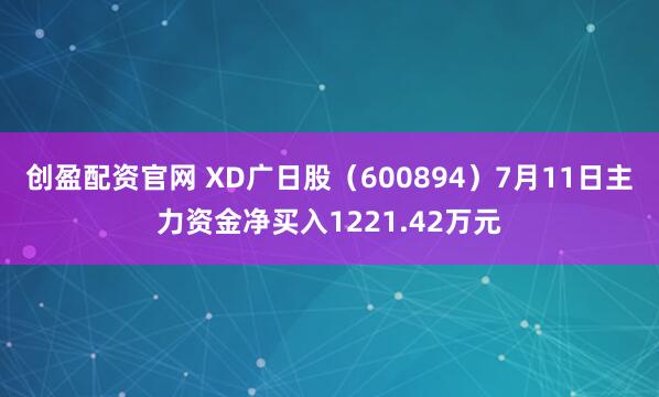 创盈配资官网 XD广日股（600894）7月11日主力资金净买入1221.42万元