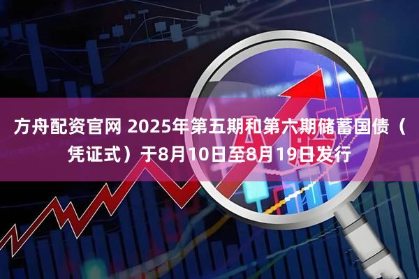 方舟配资官网 2025年第五期和第六期储蓄国债（凭证式）于8月10日至8月19日发行